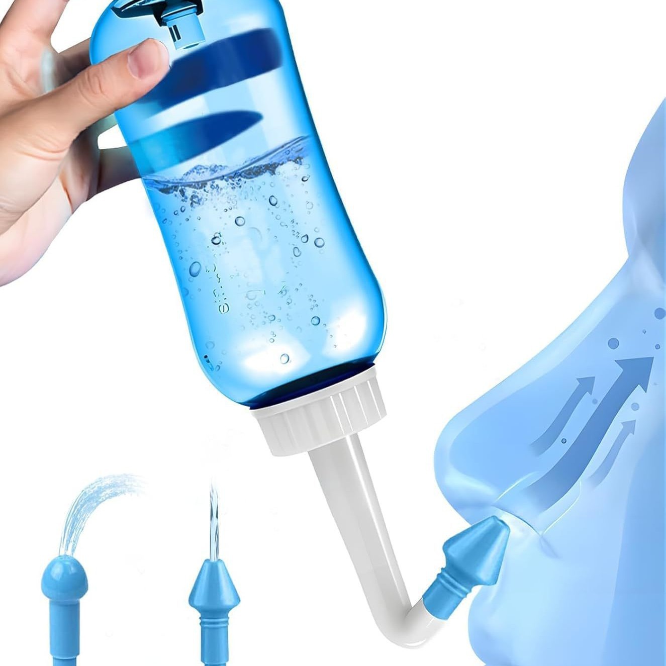 Neti Pot Nasal Rinse - 300/500ML น้ำยาล้างจมูก เครื่องล้างจมูก ขวดล้างจมูก ป้องกันการแพ้ ป้องกันโรคจมูกอักเสบ